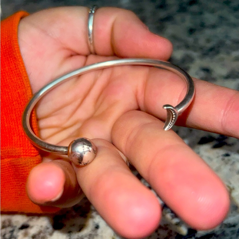 Pandora cuff bracelet- moon and stars